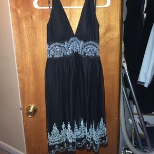 Cocktail dress with turquoise beading